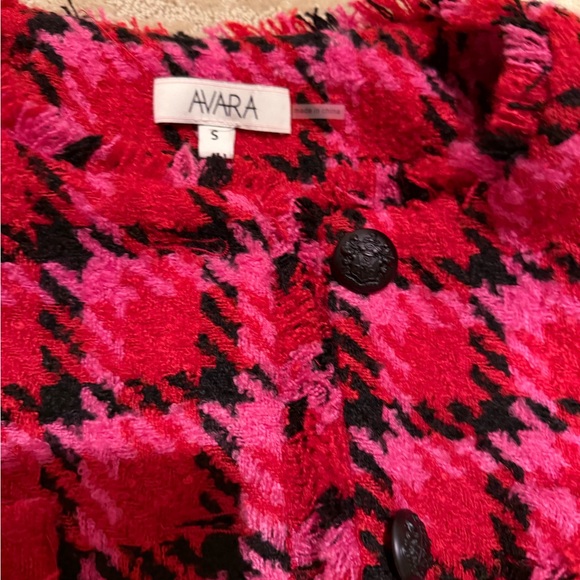 Chic Pink and Black Checkered Tweed Jacket - Picture 2 of 4